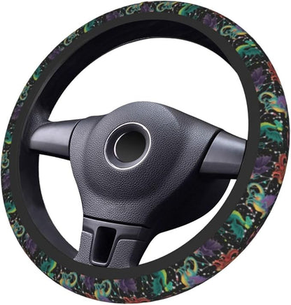 Dragon Steering Wheel Covers Non Slip Neoprene Universal 15 Inch Steering Wheel Protector Car Cover for Men Women