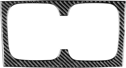 Real Premium Carbon Fiber Fit for Chevy Silverado/GMC Sierra 1500 2014-2018 for 2500/3500HD 2015-2019 Car Center Console Cup Holder Frame Trim Decals Sticker Auto Interior Accessories Cover Black