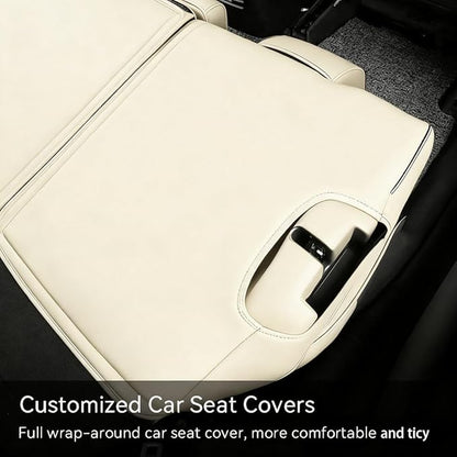 Custom Fit RAV4 Hybrid Car Seat Covers for Select Toyota RAV4 Hybrid (Not for 2019-2025 Hybrid/Prime SE,XSE) 2019 2020 2021 2022 2023 2024 2025 - Full Set,Leather(Beige)