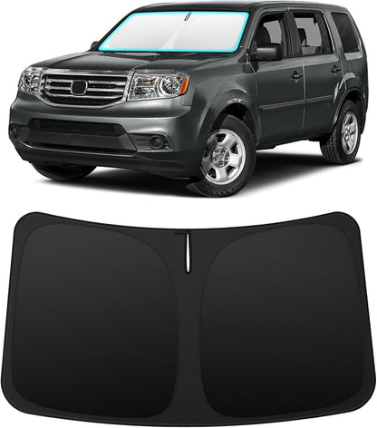 INSAUTO Custom Fit Windshield Sun Shade Accessories for Honda Pilot 2009-2015, Foldable Front Window Sunshade, UV & Heat Reflector, Keeps Interior Cool, Includes Storage Bag