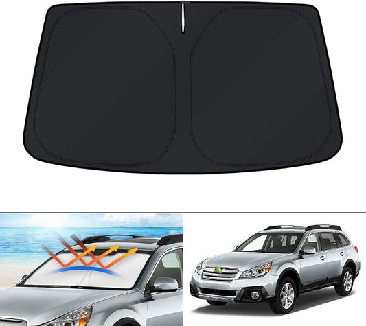 KUST Windshield Sun Shade for 2010-2014 & 2020-2025 Subaru Outback Wagon Accessories 4 Layers Custom Fit Sunshade Sun Protector Foldable Block UV Rays Keep Car Cooler