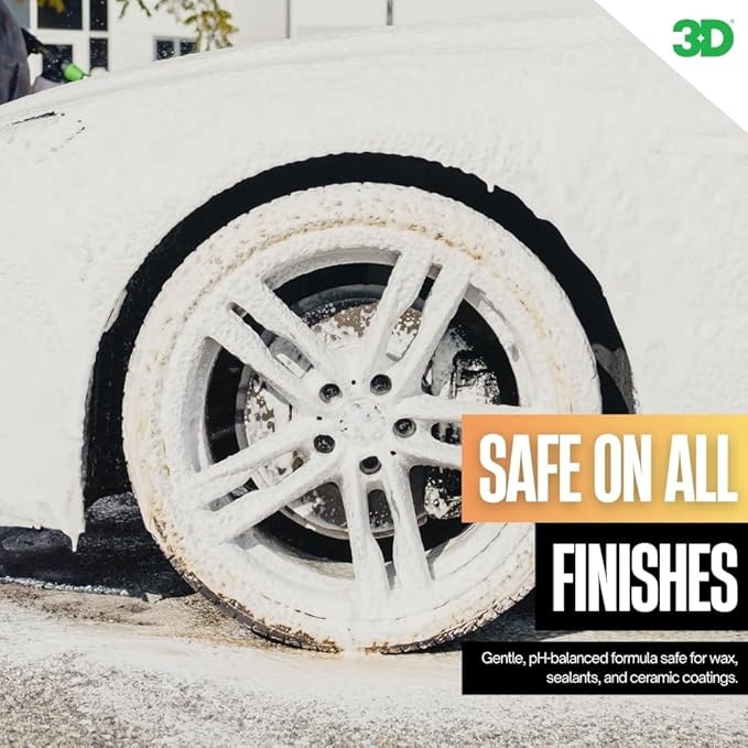 3D Ultimate Wash 16 0z – pH Neutral Car Wash Soap with Ultra Foam – Scratch-Free, High-Foaming Car Soap for Paint Protection – Safe for All Finishes