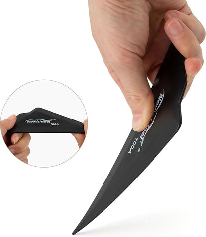 NEWISHTOOL 5-Pack Window Tint Tools Triangle Squeegee, 100A Hardness Black Corner Tool With Multi-Edge for PPF, Car Wrapping, Film Application