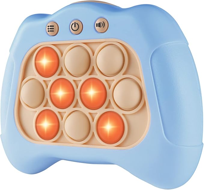 Intoypad Pop The Target! Handheld Speed Push Game Machine: A Fun Multiplayer Game for Family. Sensory Fidget Toy Christmas Toys Gifts for 6 7 8 9 10 11 12 Years Old Kids Road Trip Car Games Light Blue