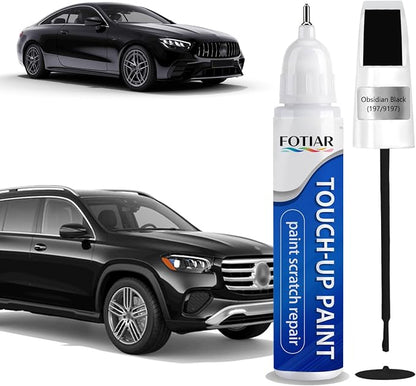 197 Obsidian Black Touch up Paint for Mercedes-Benz OEM Original Car Paint Scratch Repair Pen Two-In-One Quick & Easy Fix Car Scratch Remover for Nicks & Chips Repair