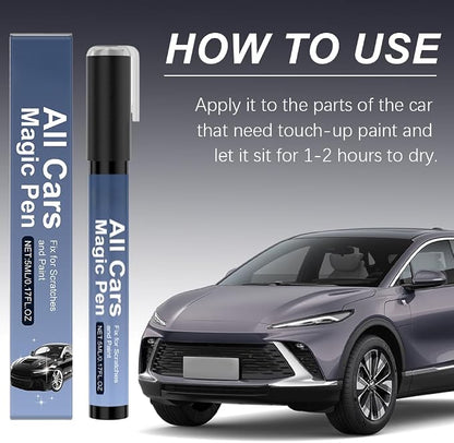 All Cars Magic Pen for Car Scratches, 2 PCS Magic Pen for Car Scratches for All Cars, Scratch Repair Magic Pen for All Types, Simple Quick Fix for Light Scratches and Swirls, Portable Design