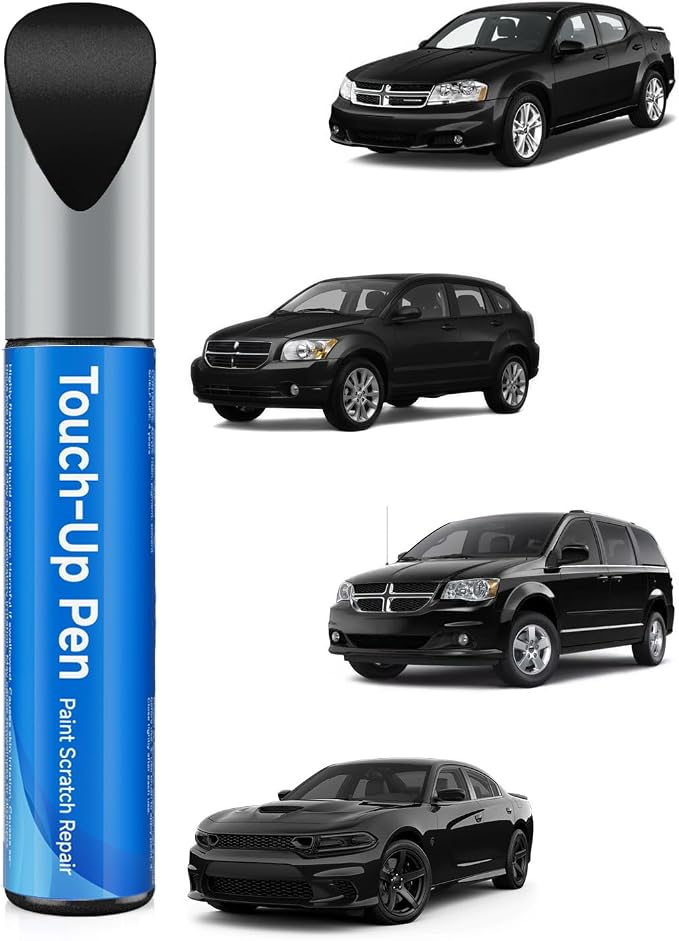 Black Crystal PX8/DX8 Car Touch Up Paint Compatible with Dodge – Scratch Repair Kit, Exact OEM Color Match, Scratch & Rust Repair, Car, Truck & SUV Paint Fix