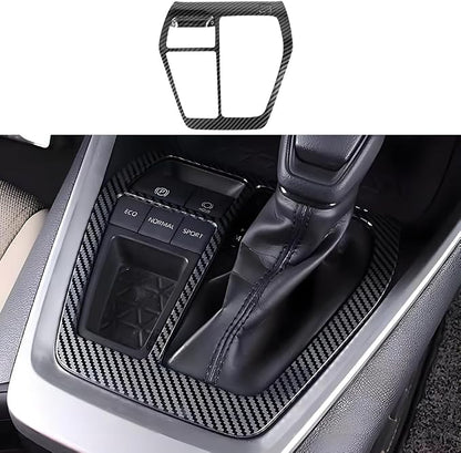 Car Central Control Gear Shift Panel Trim Cover for Toyota RAV4 2019 2020 2021 2022 2023 2024 2025 Auto Interior Decorations Accessories Center Console Protection Frame Carbon Fiber Style Kit