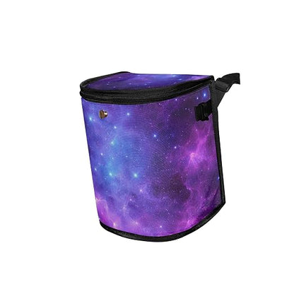 senya Car Trash Can, Garbage Can, Waste Basket - Leak-Proof, 11" x 9" x 7", Purple, Fabric, 693 Cubic Inches