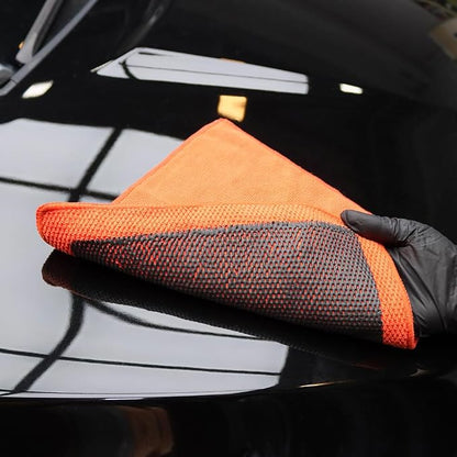 SPTA Professional Detail Products - Clay Decontamination Towel - Effective Cleaning & Release of Paint Contaminants; Fine Grade Microfiber Car Towel; Enhance Gloss & Depth of Color -12" x 12" -CB308