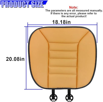 Craedli Car Seat Cushion Pad, Memory Foam Automotive Seats Cushion with Non-Slip Silicone Bottom, Comfort Breathable Pain Relief Vehicle Seat Protector for Home and Office Chairs (Orange)