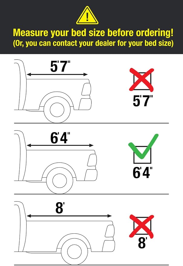MaxMate Soft Roll-up Truck Bed Tonneau Cover Compatible with 2002-2008 Dodge Ram 1500; 2003-2009 2500 3500 | 6'4" (76") Bed | TCD169056