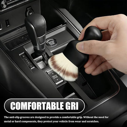 Car Detailing Brushes, Car Cleaning Brush, Auto Interior Soft Bristles Curved Cleaning Brush, Auto Detailing Dusting Tool Universal for Dashboard Air Conditioner Vent Computer (Three Color)
