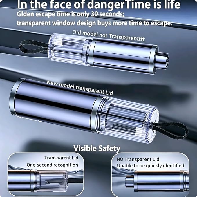 2026 Upgraded Safe Hammer Glass Breaker Under Water, Car Hammer Seatbelt Cutter Window Breaker Emergency Escape Tool, Safehammer Glass Breaker for New Cars