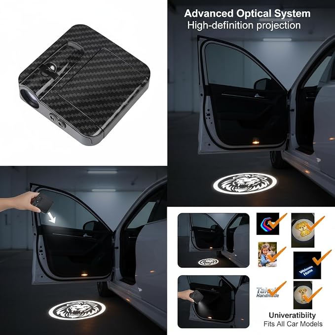 Custom Car Door Light,Car Door Projector Car Projector,Puddle Lights Wireless Car Door Puddle Lights – LED Logo Projector, Universal Car Accessories, Custom Welcome Lights Gift