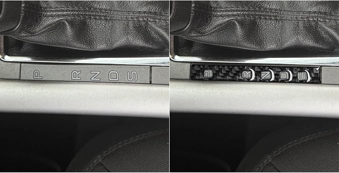 Premium Carbon Fiber Compatible with Ford Edge 2011-2014 2012 2013 SEL/Limited/SE/Sport Accessories Car Gear Shift Control Anti-Scratch Panel Cover Interior Trim Sticker Decal Black 1PC
