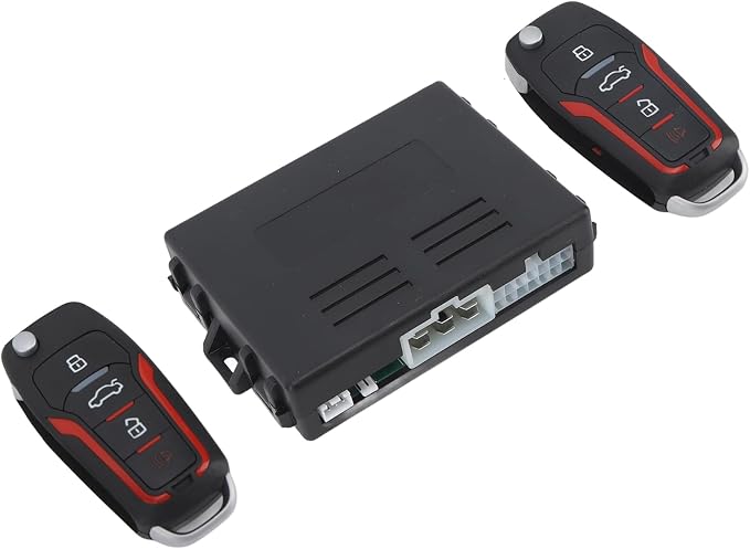 Car Security Alarm System Kit with Keyless Entry and Remote Control for DC12V Vehicles, Anti Theft Immobiliser for Cars