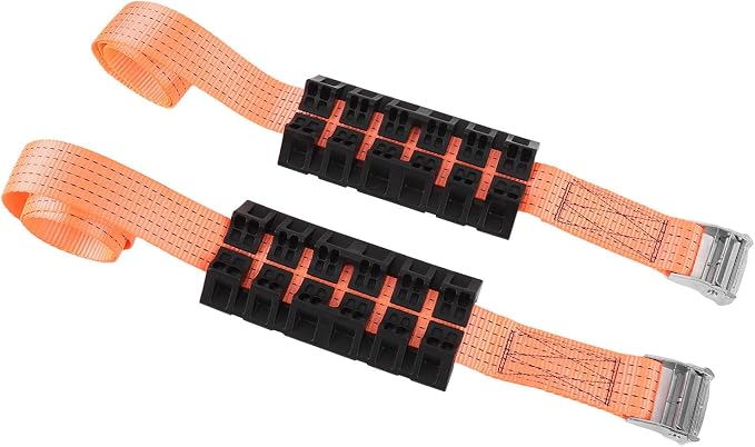 Emergency Tire Traction Straps 2 Pack - NonSlip Solution to Get Off Snow or Mud with Gloves for Truck SUV Allweather Tire Grip