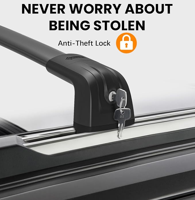 300lbs Roof Rack Cross Bars Compatible with Jeep Grand Cherokee 2011-2021 with Factory Grooved Side Rails, Aluminum Lockable Roof Rails Crossbar for Rooftop Cargo Carrier Luggage Kayak Canoe
