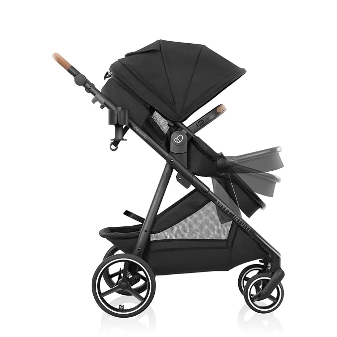 Evenflo Shyft Intuiti Travel System Featuring LiteMax NXT Preemie and Infant Car Seat with SensorySoothe (Eclipse Black)