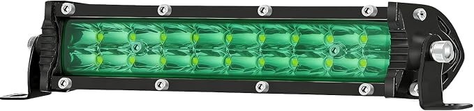 Green LED Light Bar, 7 Inch Marine Slim Light Bar Fog Reverse Lights 12V-60V 60W 6000lm, Waterproof Ultra Slim LED Offroad Driving Off Road Truck ATV UTV RV Mower Golf Cart Boat Fishing Hunting