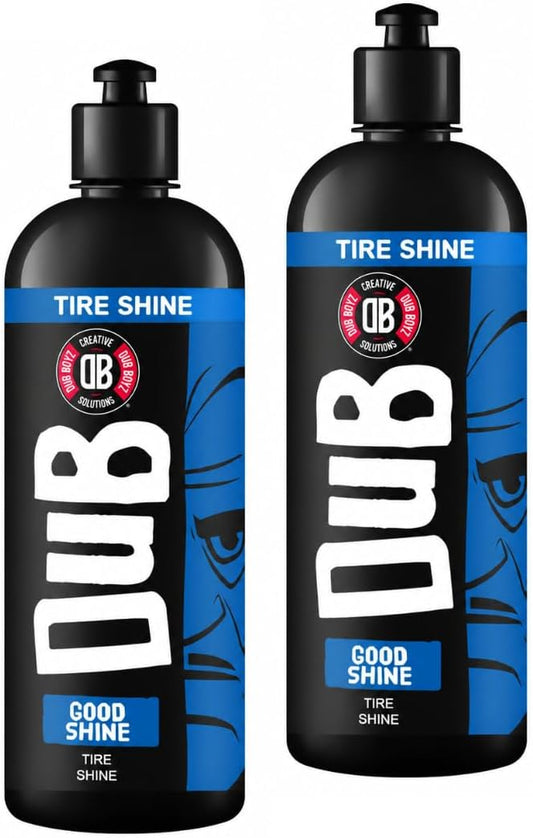Dub Boyz Good Shine Tire Shine, Deep Wet-Look Gloss, Long-Lasting UV Protection, Quick-Drying, No Sling Formula, Easy Application (2 x 16 OZ)
