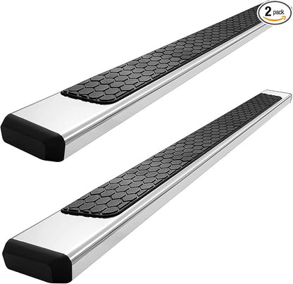 COMNOVA 6.5 Inch Running Boards Compatible with 2019-2026 Chevy Silverado/Serria 1500 Quad Cab & 2020-2026 Chevy Silverado/Serria 2500HD 3500HD Quad Cab. Side Steps Rock Sliders Nerf Bars.