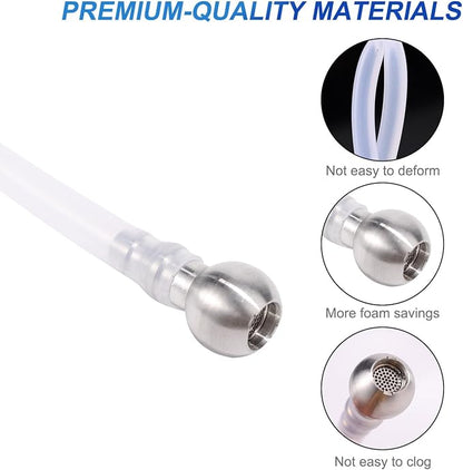 2 Sets Foam Cannon Orifice Kit, Universal 0.04in Cannon Orifice Nozzle and Foam Maker Meshes Kit Replacement Parts with Cleaning Tools Straw Filter Balls