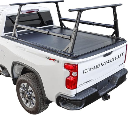 Syneticusa AR Automatic Retractable Truck Bed Cover with R1 Rack for Silverado Sierra 2500 3500 2020–2026 | 6’8” 82.2” Bed | Aluminum Hard Tonneau Cover | Waterproof, Low-Profile