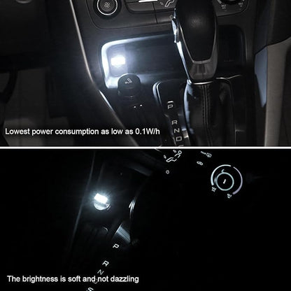BESULEN Car Interior Atmosphere Lamp, Plug-In USB Interface LED Vehicle Ambient Lighting Kit, Portable Mini Automotive Night Light Decoration Accessories, Universal for SUV, Sedan, Truck (White)