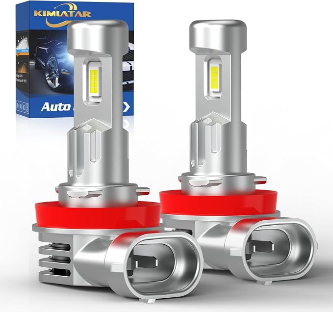Latest H11 Light Bulbs,Upgraded 900% Super Bright with Fan Cooling,60000LM Brightness, Real 1:1 Halogen Size,Plug and Play 10-Year Lifespan, H8/H9/H16/ Fog Light Bulbs, Pack of 2