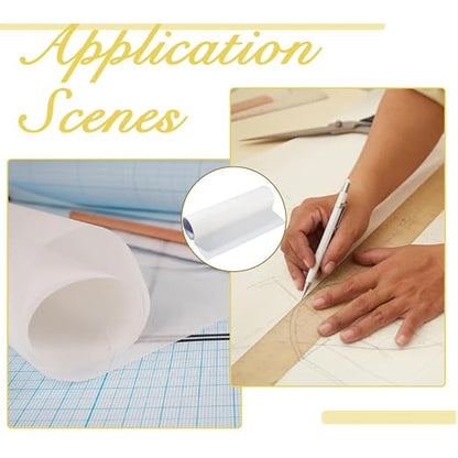 SUPERFINDINGS Masking Tape 0.4x20m General Purpose Tape Textured Paper for Painting White Art Adhesive Protective Paper Roll Tracing Frisket for Artists Painting Crafting Covering Skirting