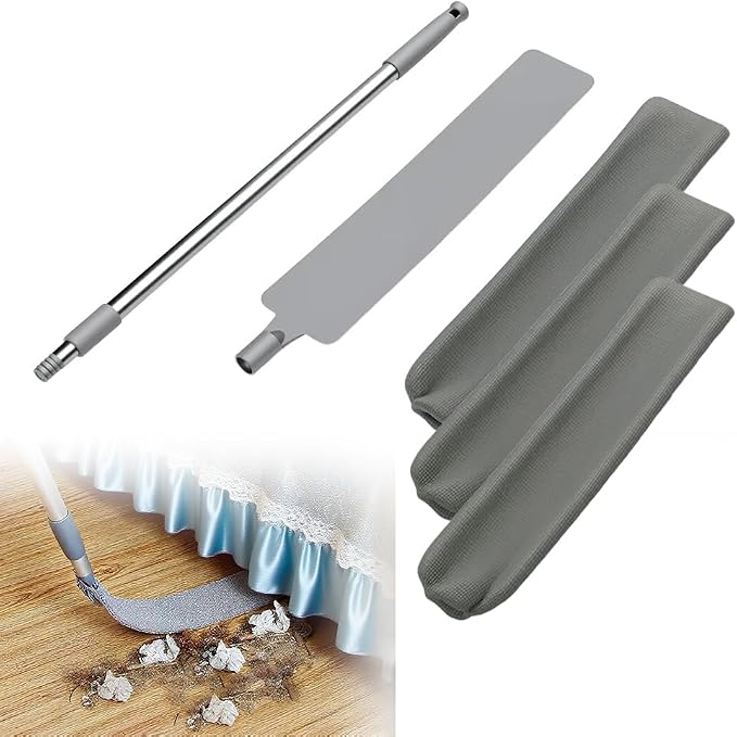 Retractable Gap Dust Cleaner with Microfiber Cloths,Extendable Long Handle Washable Bendable Duster Brush for Cleaning Under Appliances Furniture Couch Fridge