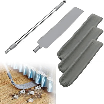 Retractable Gap Dust Cleaner with Microfiber Cloths,Extendable Long Handle Washable Bendable Duster Brush for Cleaning Under Appliances Furniture Couch Fridge