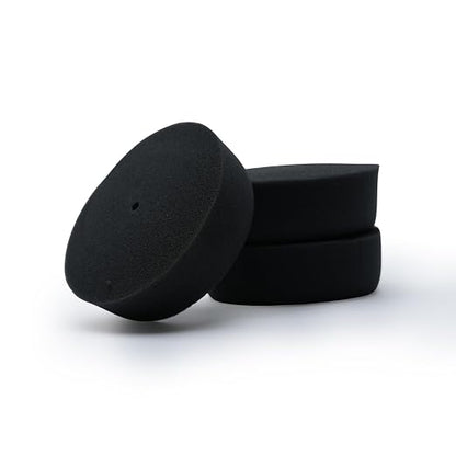 S.M. Arnold Speedy Foam Professional Grade 3-1/2-Inch Black Foam Micro Polishing Pad for Car Detailing, Swirl Mark Removal, Paint Protection - Loop Backing, Easy Attach, Pack of 3, Automotive Care