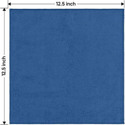 HOMEXCEL Lake Green Microfiber Cleaning Cloth 12 Pack 12.5 x 12.5 inch Microfiber Towels for Cars Ultra Absorbent Car Washing Cloth Lint Free Streak Free Cleaning Rags for Car, Kitchen Window