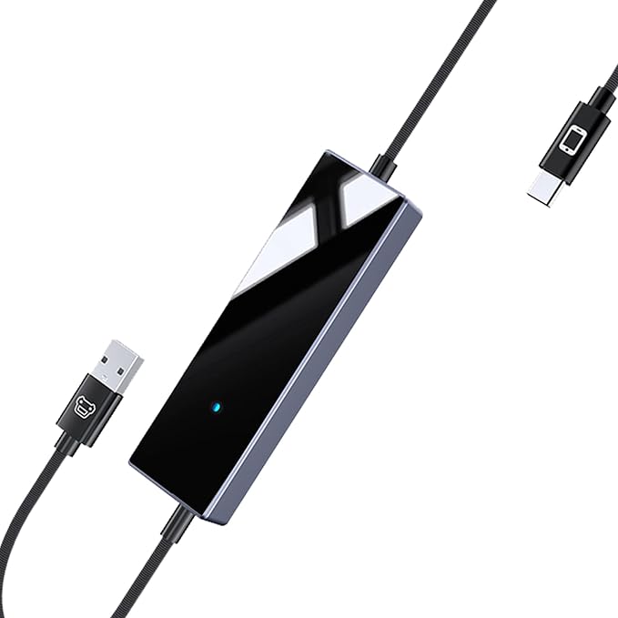 Wireless Carplay Adapter, 2 in 1 Android Mirroring Wireless Adapter 2025 Carplay with Screen Mirroring Function Support APP, Mini Car Play Box for CarPlay Android Mirroring Cars