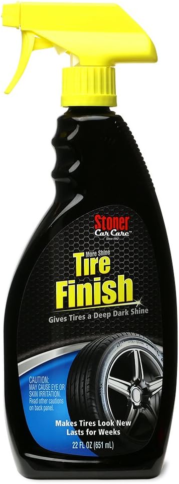 Stoner Car Care 92044 More Shine Tire Finish – Tire Shine Spray Restores Deep Matte Black Finish with Long-Lasting Rain-Resistant Protection, Dry-to-Touch – 22 fl oz (Pack of 1)