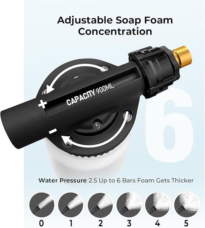 ARTIPOLY Car Wash Foam Gun + Microfiber Wash Mitt - Car Foam Sprayer - Foam Cannon for Hose - Spray Foam Gun Cleaner - Snow Foam Blaster for Cars, Boats, RVs, Foam Cannon Connects to Any Garden Hose