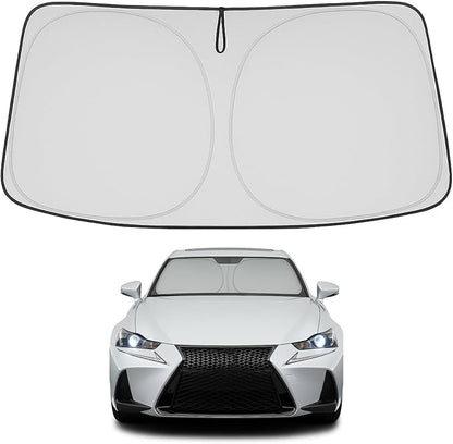 Proadsy 2026 Upgrade Front Windshield Sun Shade Foldable Sunshade Protector Custom Fit 2014-2020 Lexus is 200t, 250, 300, 350, F-Sport Sedan Accessories