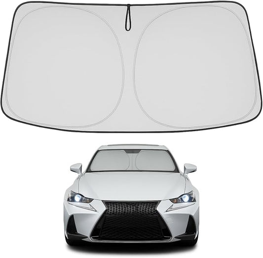 Proadsy 2026 Upgrade Front Windshield Sun Shade Foldable Sunshade Protector Custom Fit 2014-2020 Lexus is 200t, 250, 300, 350, F-Sport Sedan Accessories
