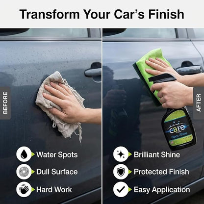 Care Car Wash Care Kit, Essential Car Cleaning Supplies, for Trucks, SUVs, and More, 5-Piece Set with Shampoo, Spray, Gel Wax, Microfiber Towels