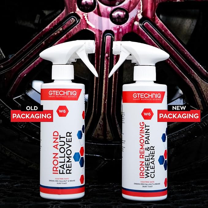 Gtechniq - Wheel Care Kit T2 Tyre Dressing for Car Tyre Shine + W6 Iron and General Fallout Remover for Cars