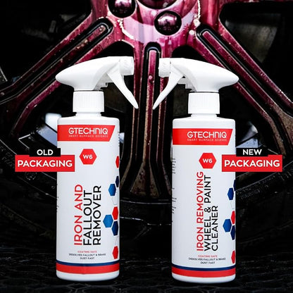 Gtechniq - Wheel Care Kit T2 Tyre Dressing for Car Tyre Shine + W6 Iron and General Fallout Remover for Cars