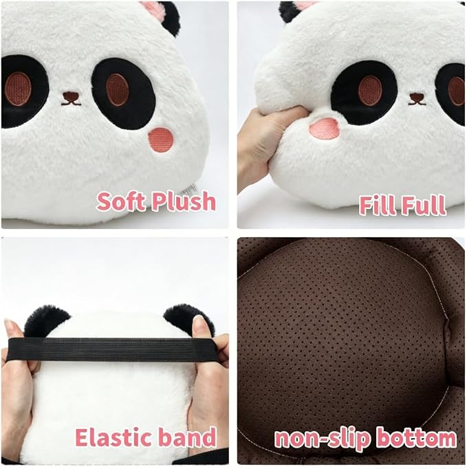 Cartoon Car Seat Cushion Lumbar Support Pillow and Neck Pillow, Cute Car Seat Pillow Headrest Pillow Back Support for Driving Fatigue Relief,for Office Chair Truck SUV (Rabbit Lumbar)