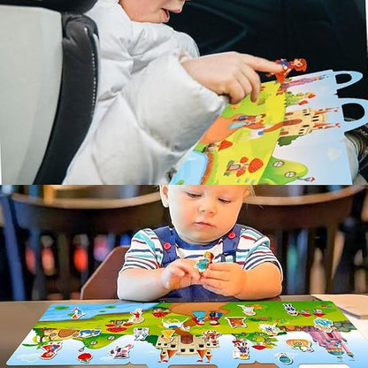 Reusable Sticker Book for Kids, Fairy Stickers Educational Learning Toys Travel Stickers Activity Books for Toddler Girls Boys Age 3+ Birthday Gifts