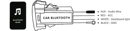 Timloon Car Bluetooth Music Adapter Module Panel Installation AUX Output Use for Toyota Hilux VIGO,Coaster,Corolla ex,Yaris,Reiz