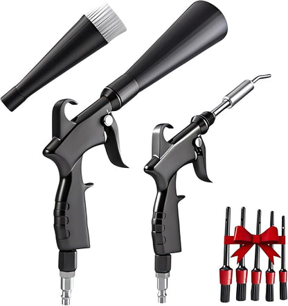 Tornado Detailing Car Cleaning Gun with Metal Nozzle | Interior Drying Air Gun | High Pressure Blower Gun | Car Cleaning Kit for Swiftly Removing Dirt and Dust with Air Flow