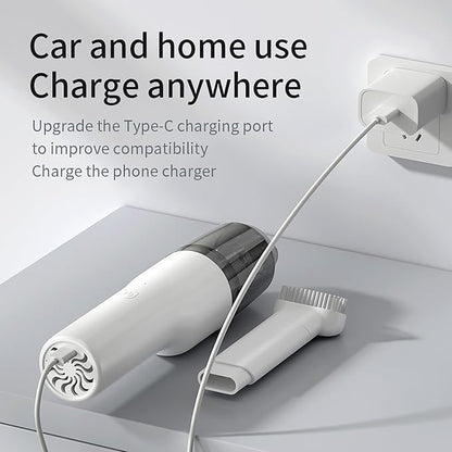 OOYY Car Vacuum Cleaner, 2-in-1 Vacuum Cleaner, Portable mini Cordless Vacuum Cleaner with Blowing and Inflating Functions, Suitable for Home and car use.