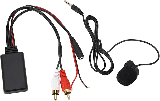 Car Radio Adapter Module,Bluetooth AUX Module 2 Cable Adapter with Easy Microphone for for for